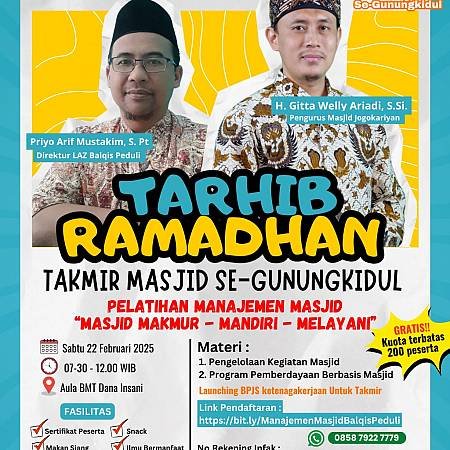 Tarhib Ramadhan Bersama Takmir Masjid se-Gunungkidul